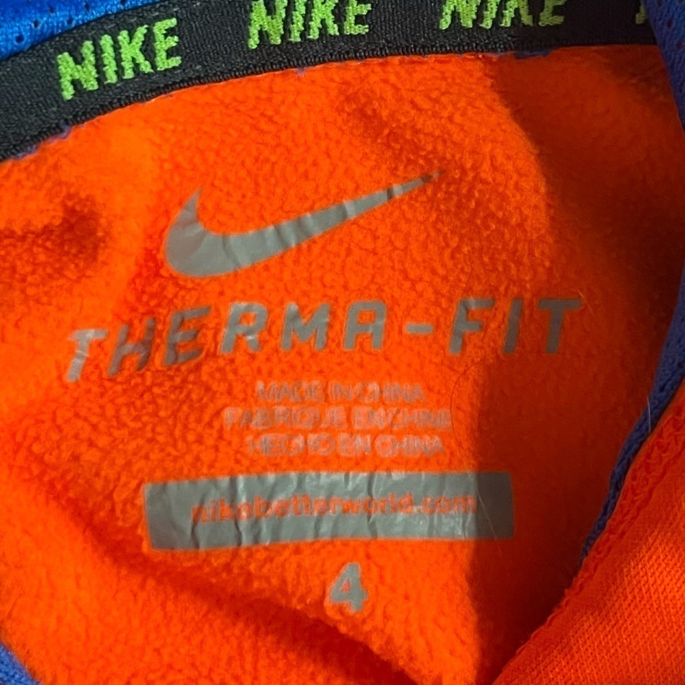 Nike • Neon Orange Blue Sweatshirt - Picture 5 of 5